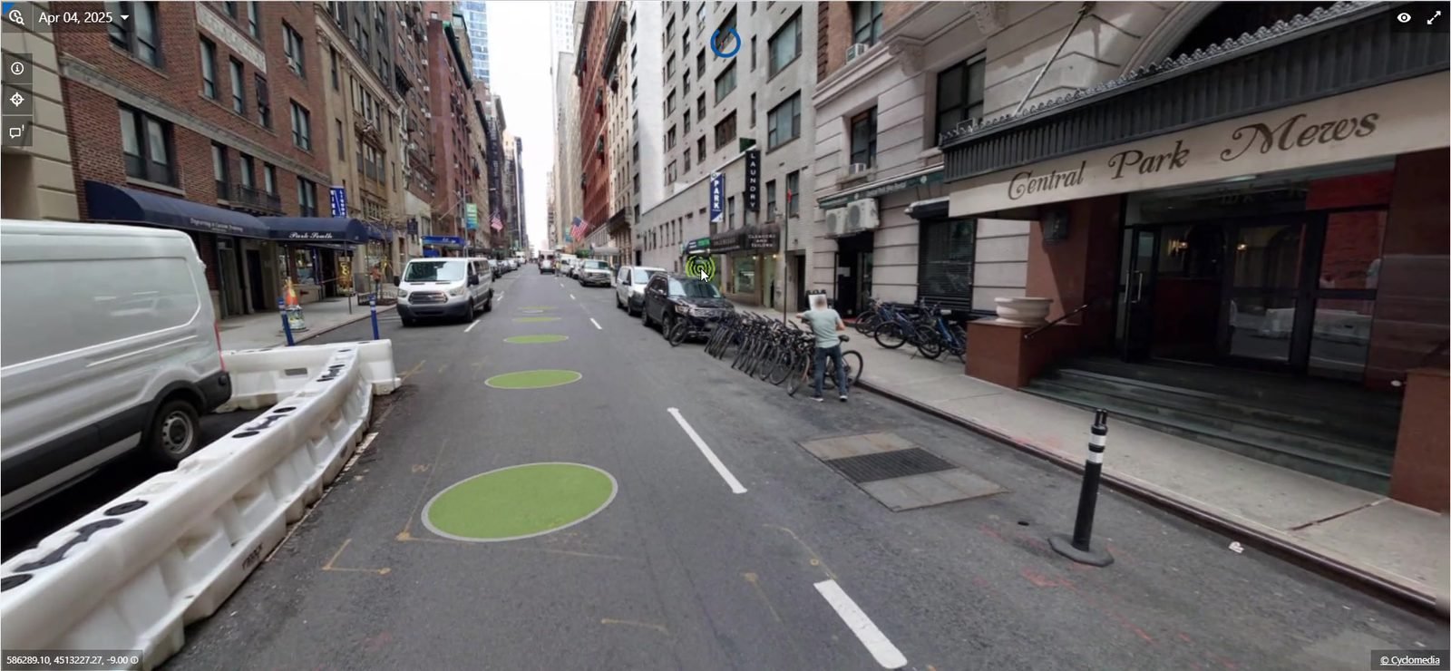 Cyclomedia street panorama looking along West 57th Street